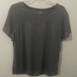 Danskin Gray Fitted Short Sleeve T-Shirt